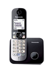 Panasonic KX-TG6811 Digital Cordless Landline Telephone, Silver/Black