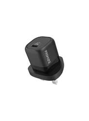 Promate Ultra-Compact USB-C Wall Charger, Black