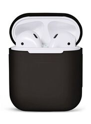 Apple AirPods Silicone Protective Case Cover with Strap, Black