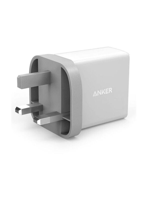 Anker 2-Port USB Wall Charger, Micro-B USB Data & Charge Cable, White