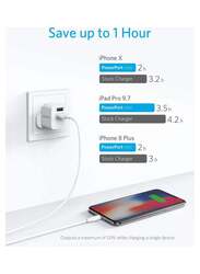 Anker Universal Powerport Compact USB Wall Charger, White