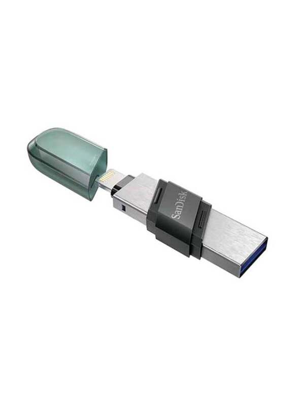 SanDisk 32GB iXpand USB Flash Drive, Green/Silver