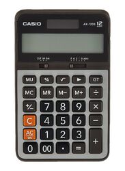 Casio 12-Digit Basic Calculator, AX-120B, Black/Grey