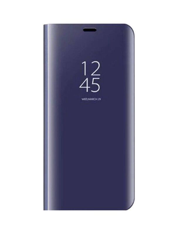 

Generic Samsung Galaxy S7 Edge Mirror Flip Auto Sleep Wake Up Hard PC Case Cover with Stand, Dark Blue
