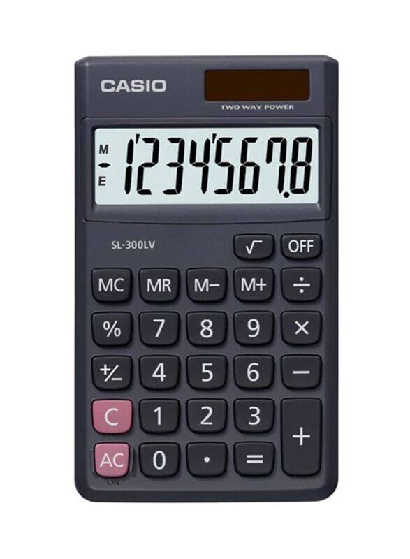 

Casio 8-Digits Dark Calculator, SL-300LV, Grey/Black