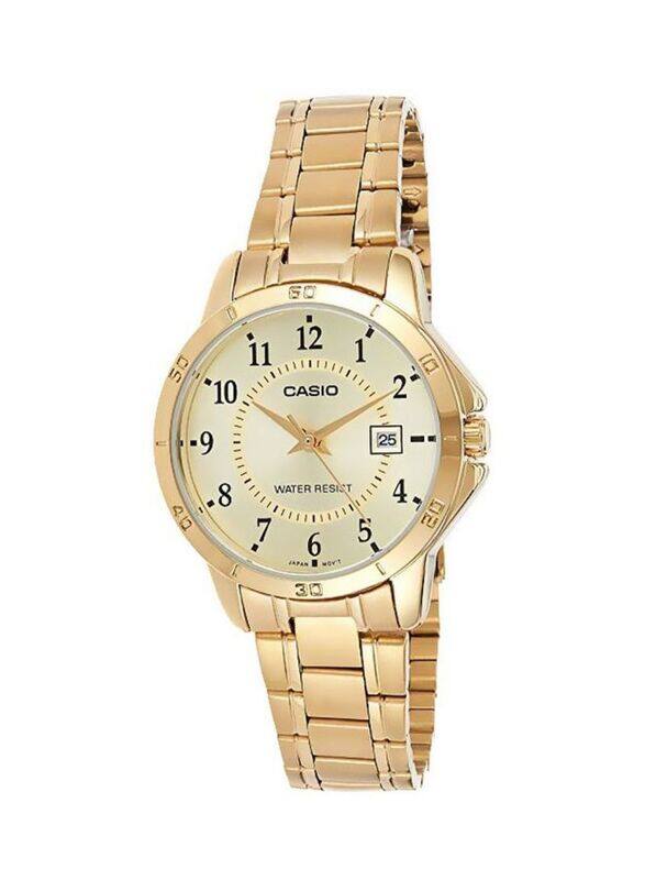

Casio Sports Analog Watch for Women with Stainless Steel Band, Water Resistant, LRW-200H-4E4VDF, Gold