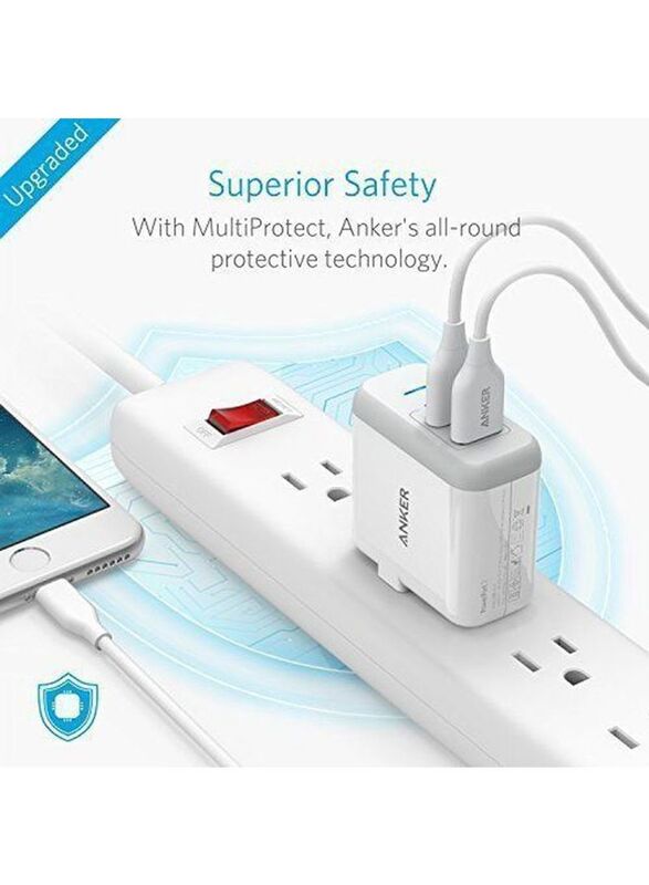 Anker PowerPort USB Wall Charger, White