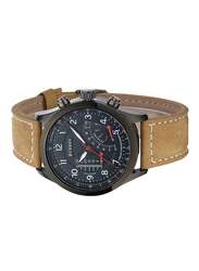 Curren Analog Watch for Men with Synthetic Band, Water Resistant & Chronograph, WT-CU-8152-B2, Brown/Black