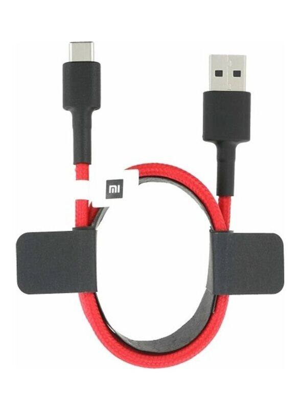 

Xiaomi 100cm Braided Data Sync and Fast Charging USB Type-C Cable, USB Type A to USB Type-C for Smartphones/Tablets, Black/Red
