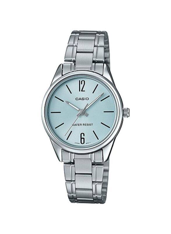 

Casio Analog Watch for Women with Stainless Steel Band, Water Resistant, LTP-V005D-2B, Silver