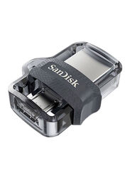 SanDisk 32GB Ultra Dual USB Flash Drive, Silver/Black