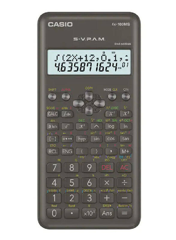 

Casio 2nd Edition Non-Programmable Scientific Calculator, FX-100MS, Black