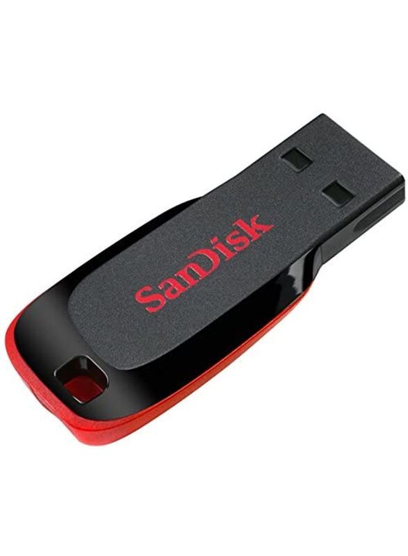 SanDisk 8GB Cruzer Blade USB Flash Drive, Black/Red