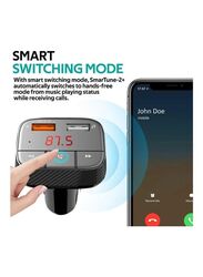 Promate Car Wireless FM Modulator with Quick Charge 3.0 Port, Black