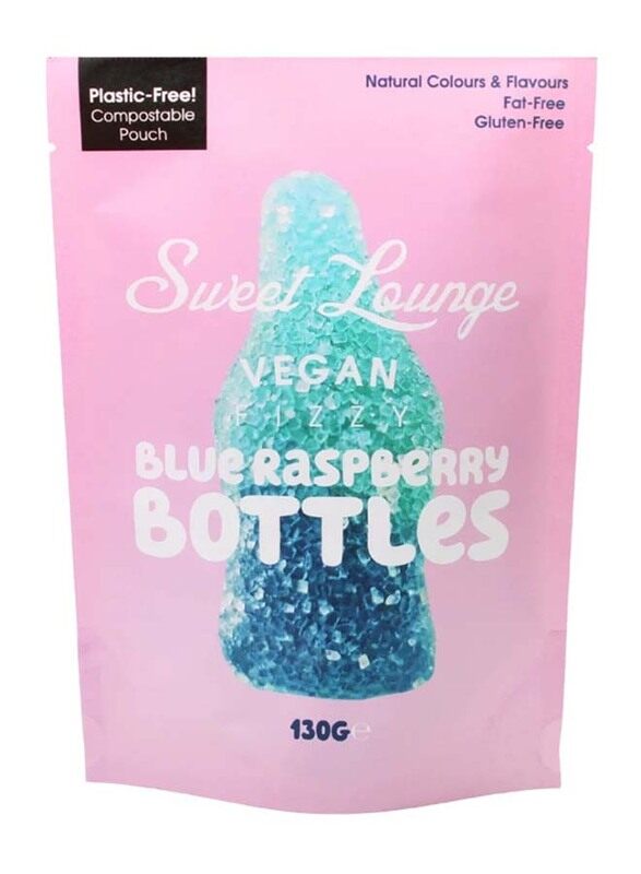 

Sweet Lounge Vegan Fizzy Blue Raspberry Bottles Pouch, 130g