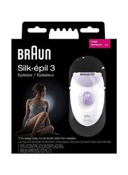 Braun Silk-Epil 3 Epilator Kit, 3170, White/Pink/Silver