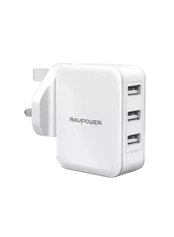 Rav Power USB Wall Charger, White