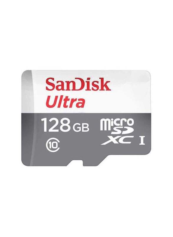 Sandisk 128GB miniSDXC Memory Card, White/Grey