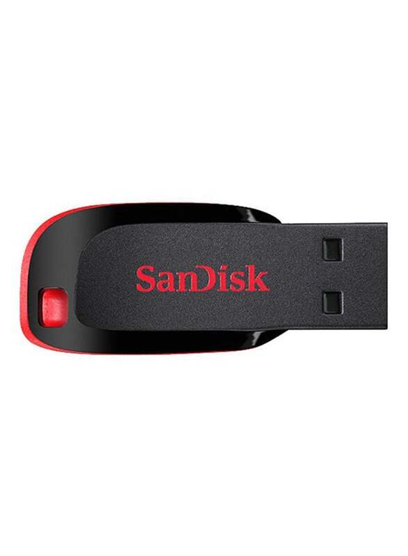 SanDisk 128GB Cruzer Blade USB Flash Drive, Black/Red