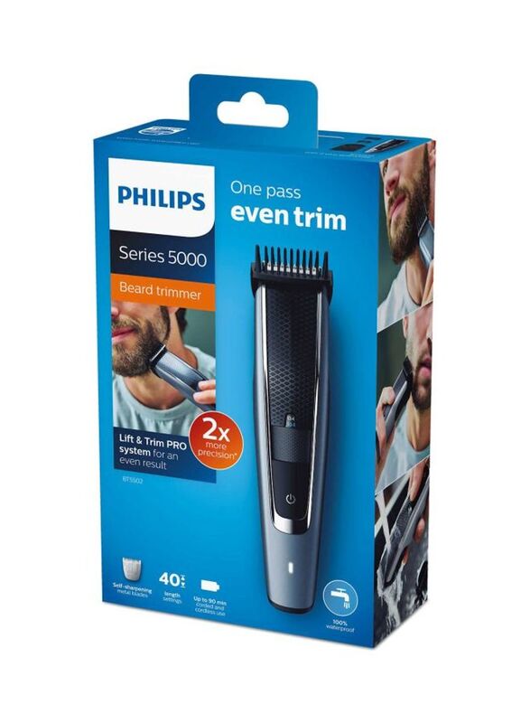 Philips Series 5000 Beard Trimmer, BT5502/13, Black/Grey