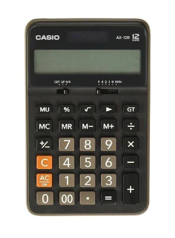 

Casio 12 Digits Basic Calculator, AX-12B, Black