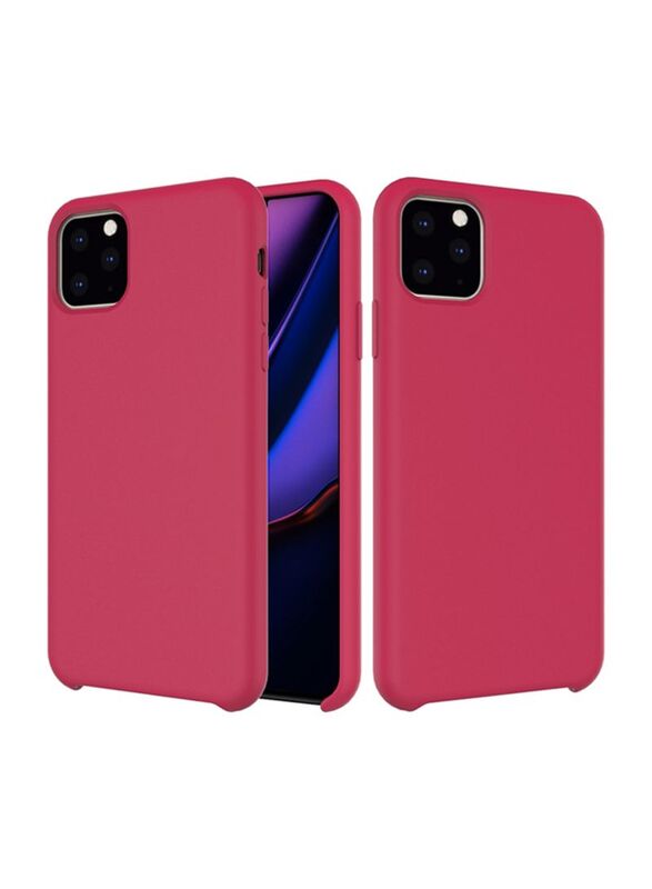 Apple iPhone 11 Pro Max Silicone Protective Mobile Phone Back Case Cover, EDA00036303C, Rose Red