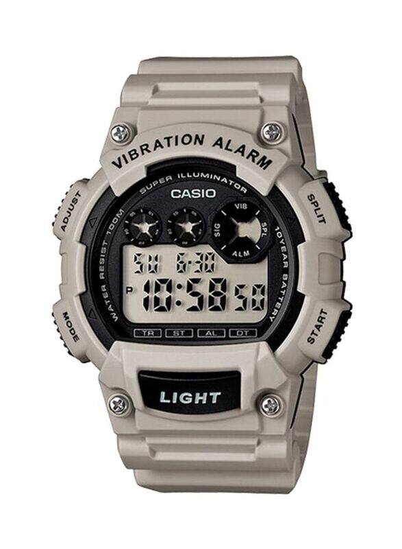 

Casio Digital Watch for Men with Resin Band, Water Resistant, W-735H-8A2, Grey/Multicolour