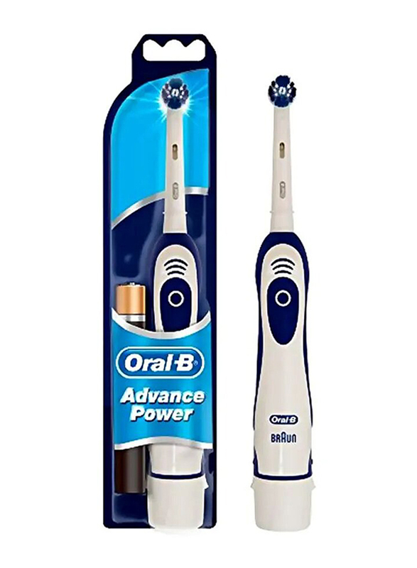 Oral B Advance Power Battery Powered Toothbrush, White/Blue