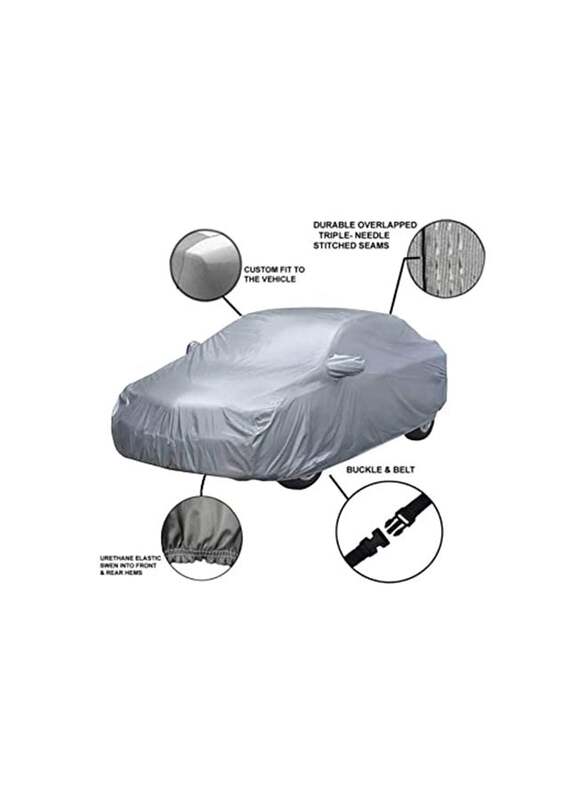 Waterproof Double Layer Car Cover, XL, Silver