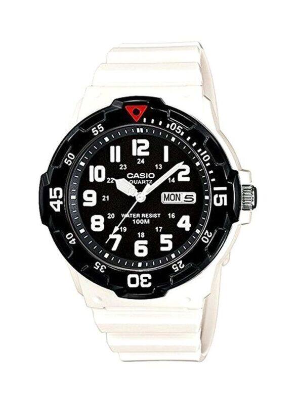 

Casio Illuminator Analog Watch for Men with Resin Band, Water Resistant, 51-W-217HM-7BVDF, White-Black