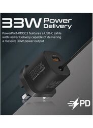Promate Super Speed Wall Charger, Black