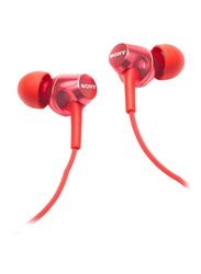 Sony Wired In-Ear Mobile Phone Line Control Earphones, Red