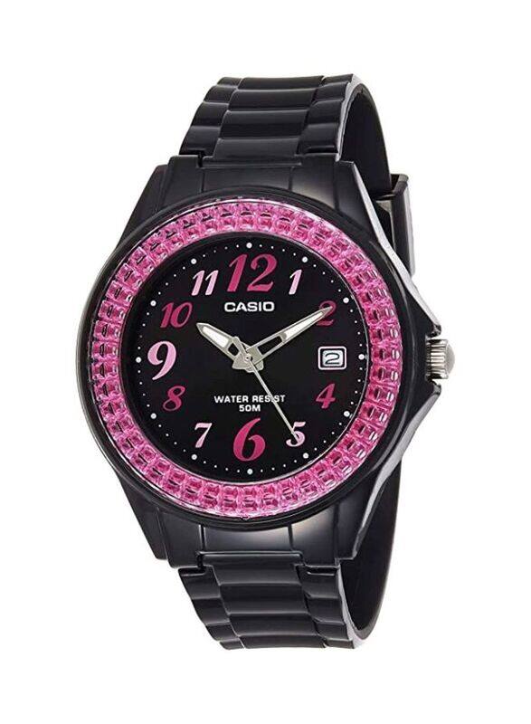 

Casio Dress Timepiece Analog Watch for Women with Resin Band, Water Resistant, LX-500H-1B, Pink/Black-Black/Pink