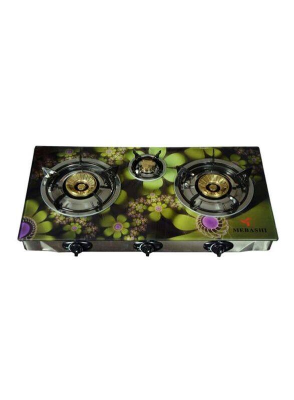 

Mebashi 3-Burner Table Top Gas Stove, ME- GS1001, Multicolour