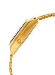 Casio Digital Watch for Women with Stainless Steel Band, Water Resistant, LA680WGA-1BDF, Gold-Dark Grey