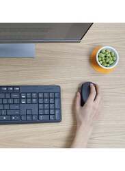 Logitech MK235 Wireless English/Arabic Keyboard and Mouse with 2.4 Gaz USB Receiver, Grey