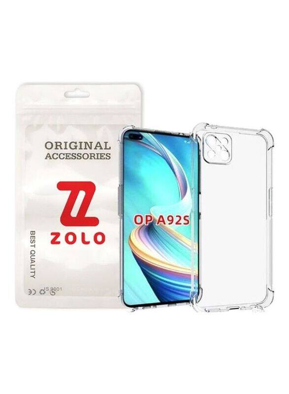 

Zolo Oppo A92S Shockproof Slim Soft TPU Silicone Mobile Phone Case Cover, Clear