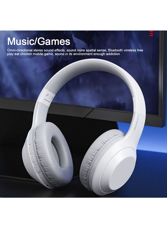 Lenovo Thinkplus TH10 Wireless Over-Ear Noise Cancelling Headset, Black