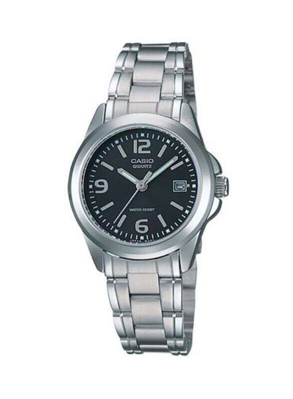 

Casio Analog Watch for Women with Metal Band, Water Resistant, LTP1215A-1A, Silver-Black