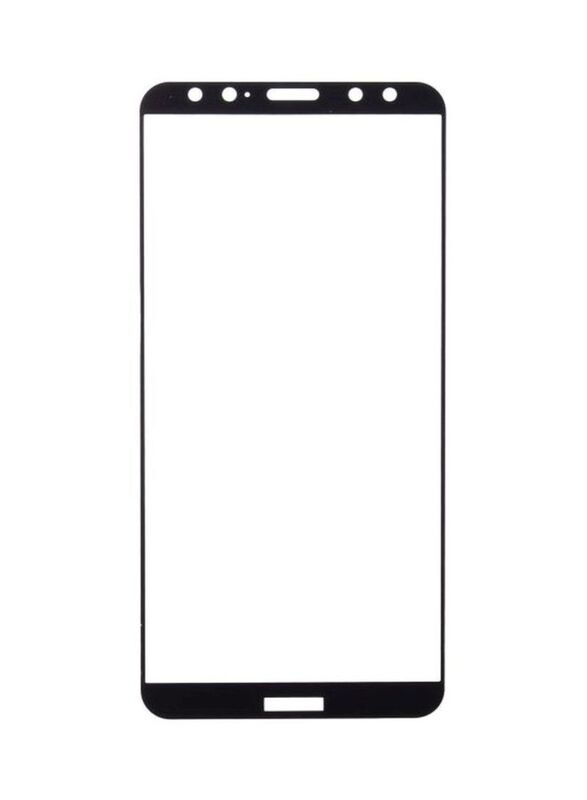 Huawei Mate 10 Lite Anti Scratch Tempered Glass Screen Protector, Black/Clear