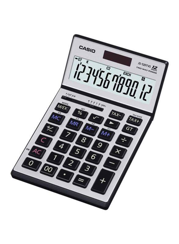 

Casio 12-Digits Basic Calculator, JS-120TVS, Silver