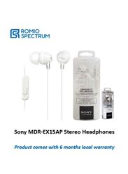 Sony Wired 3.5 mm Jack In-Ear Earphones with Mic, White