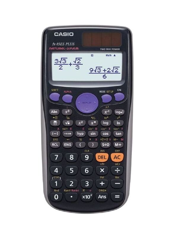 

Casio 12-Digit Scientific Calculator, Fx-85Es Plus, Black/Grey/Purple