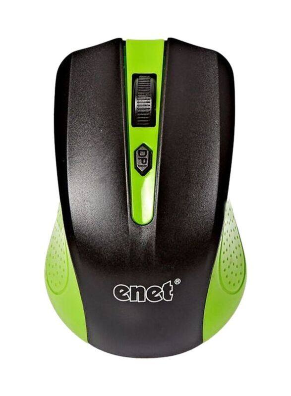 

Enet Wireless Optical Mouse, Green