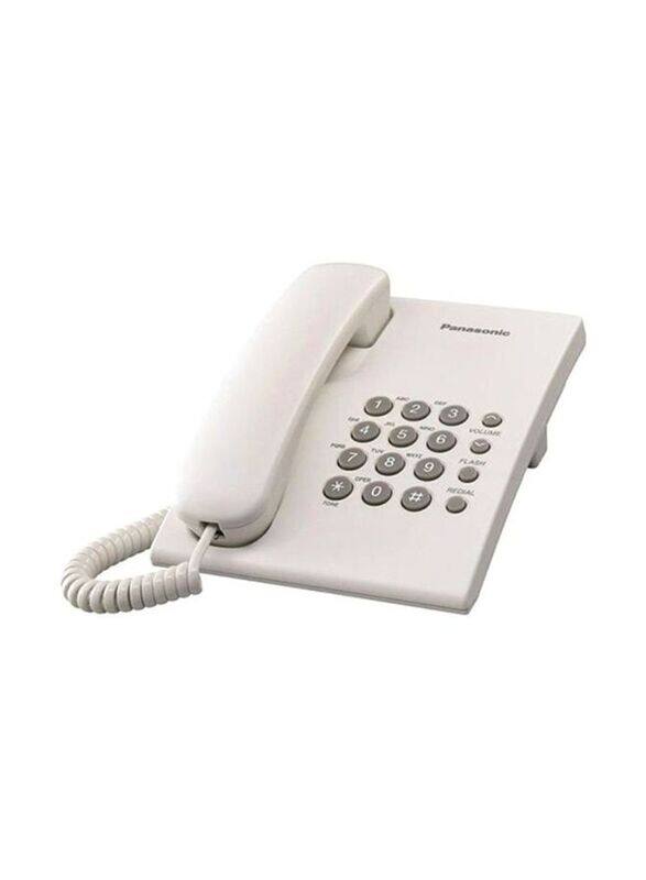 

Panasonic Corded Single Line Telephone, KX-TS500, White