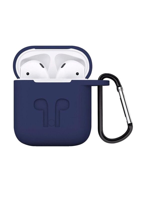 Apple AirPods Protecting Case Cover with Carabiner, Blue