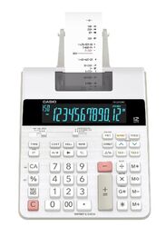 Casio 12-Digit LCD Digit Ron Screen Printing Calculator, FR-2650RC, White