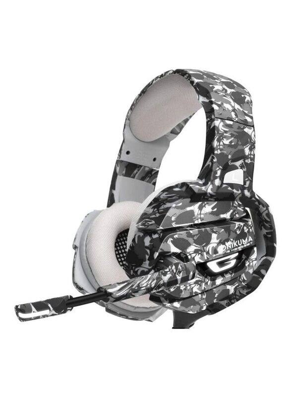 

Na Onikuma Wired Over-Ear Noise Cancelling Gaming Headset with Mic for PS4 PS5 Xone Xseries Nswitch and PC, Grey
