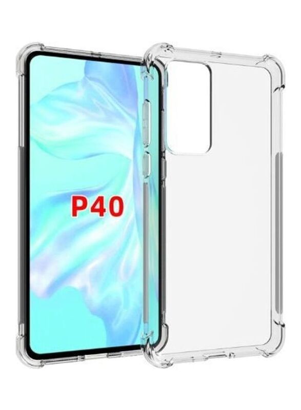 Zolo Huawei P40 Shockproof Slim Soft TPU Silicone Mobile Phone Case Cover, Clear