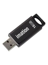 16GB Imation Sledge USB Flash Drive, Black/Silver